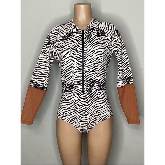 New. WET brown zebra surf suit. Retails $198 - Picture 1 of 6